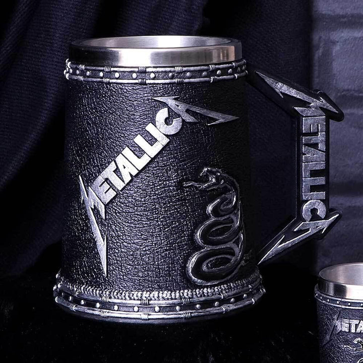 Nemesis Now B5220R0 Bierkrug, offizielles Lizenzprodukt, Metallica Album, 14,5 cm, Schwarz