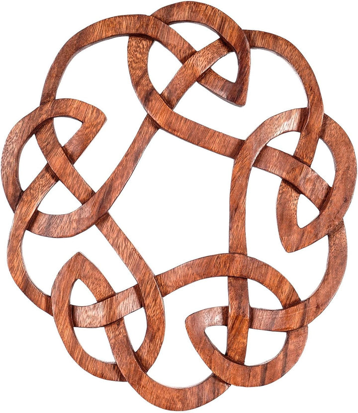 Windalf Handgearbeitetes Keltisches Wand-Ornament ROHANNY Ø 27 cm Skandinavischer Dekor Glück & Harm