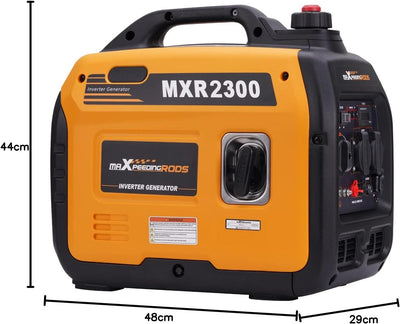 maXpeedingrods Inverter Stromgenerator 2300W Benzin 4 Takt mit USB und 230 V Steckdosen Superleise u