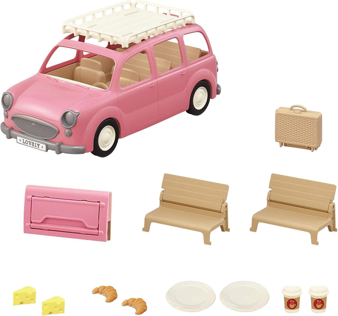 Sylvanian Families L5535 Familienauto mit Picknickzubehör - Puppenhaus Auto Spielset