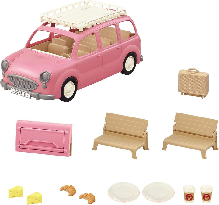Sylvanian Families L5535 Familienauto mit Picknickzubehör - Puppenhaus Auto Spielset