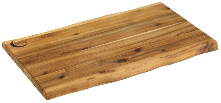 MOON HOME Schneidebrett Mars Short, hochwertiges Servier- und Schneidebrett aus Akazie/Holz, rustika