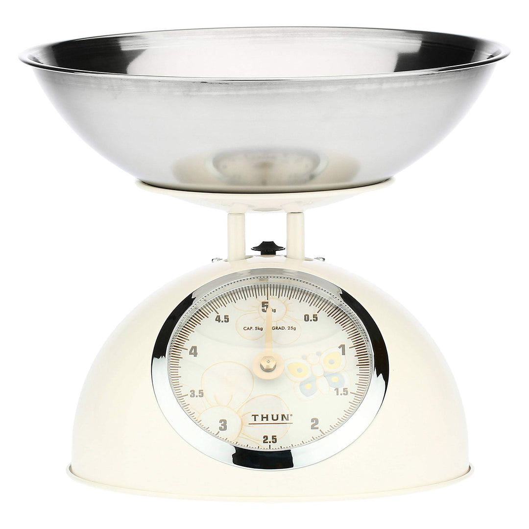 THUN - Küchenwaage - Küchenzubehör - Linie Elegance - Edelstahl und Eisen - Sockel 15 h cm
