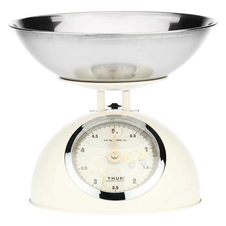 THUN - Küchenwaage - Küchenzubehör - Linie Elegance - Edelstahl und Eisen - Sockel 15 h cm