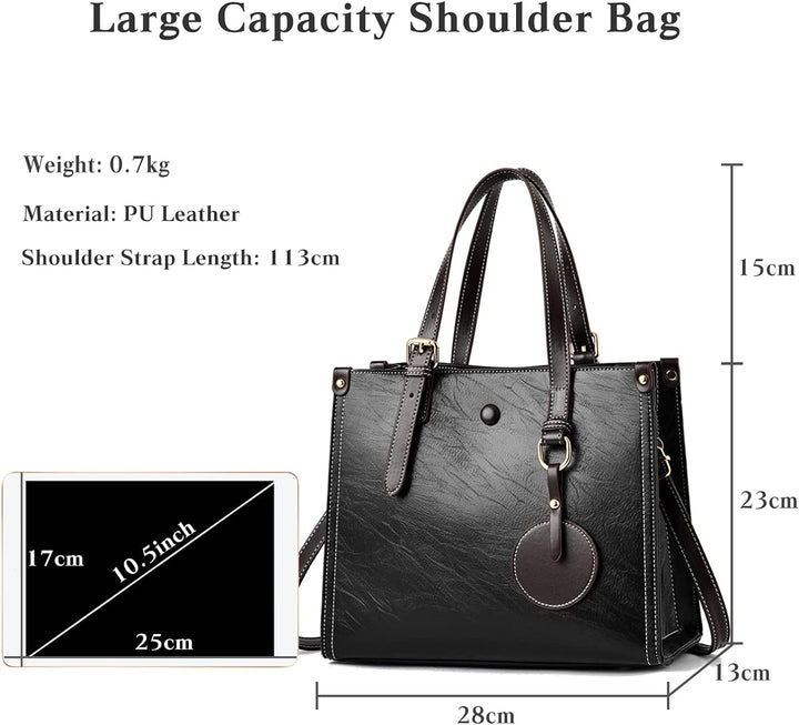 FANDARE Damen Handtasche Tote Beutel Umhängetaschen PU-Leder Schultertasche Tragetasche Multifunktio
