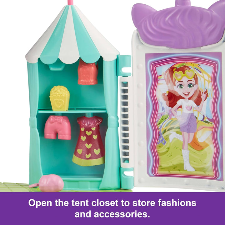 Polly Pocket Puppe & Spielset, Tropische Leckereien Karneval Lebensmittel Spielzeug Enthält 7,6 cm P