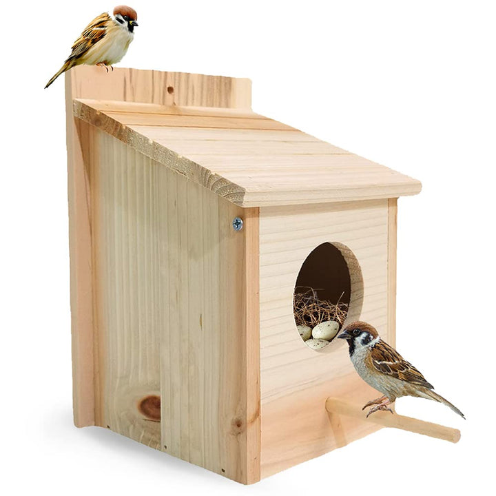 Nistkasten Bausatz Rotkehlchen, Nistkasten für Meise, Vogelhaus Wetterfest aus Holz, Vogelhäuschen Z