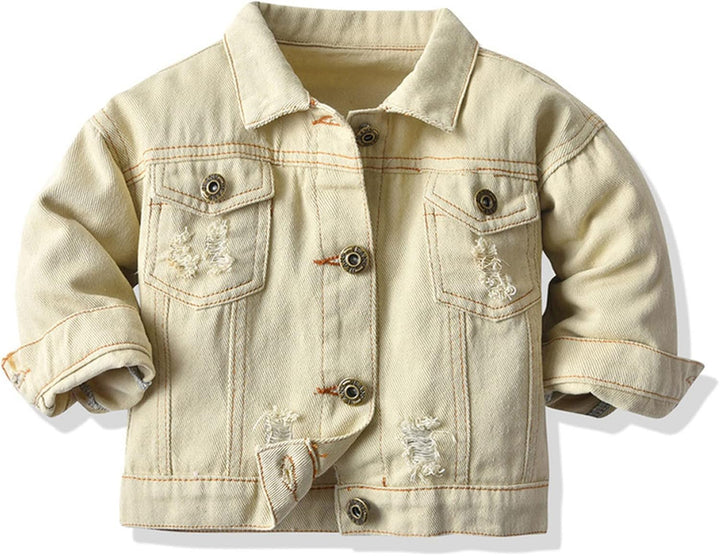 Baby Kinder Winterjacke Modische Einfarbig Jeansjacke Wintermäntel Lang Herbst Winter Oberbekleidung