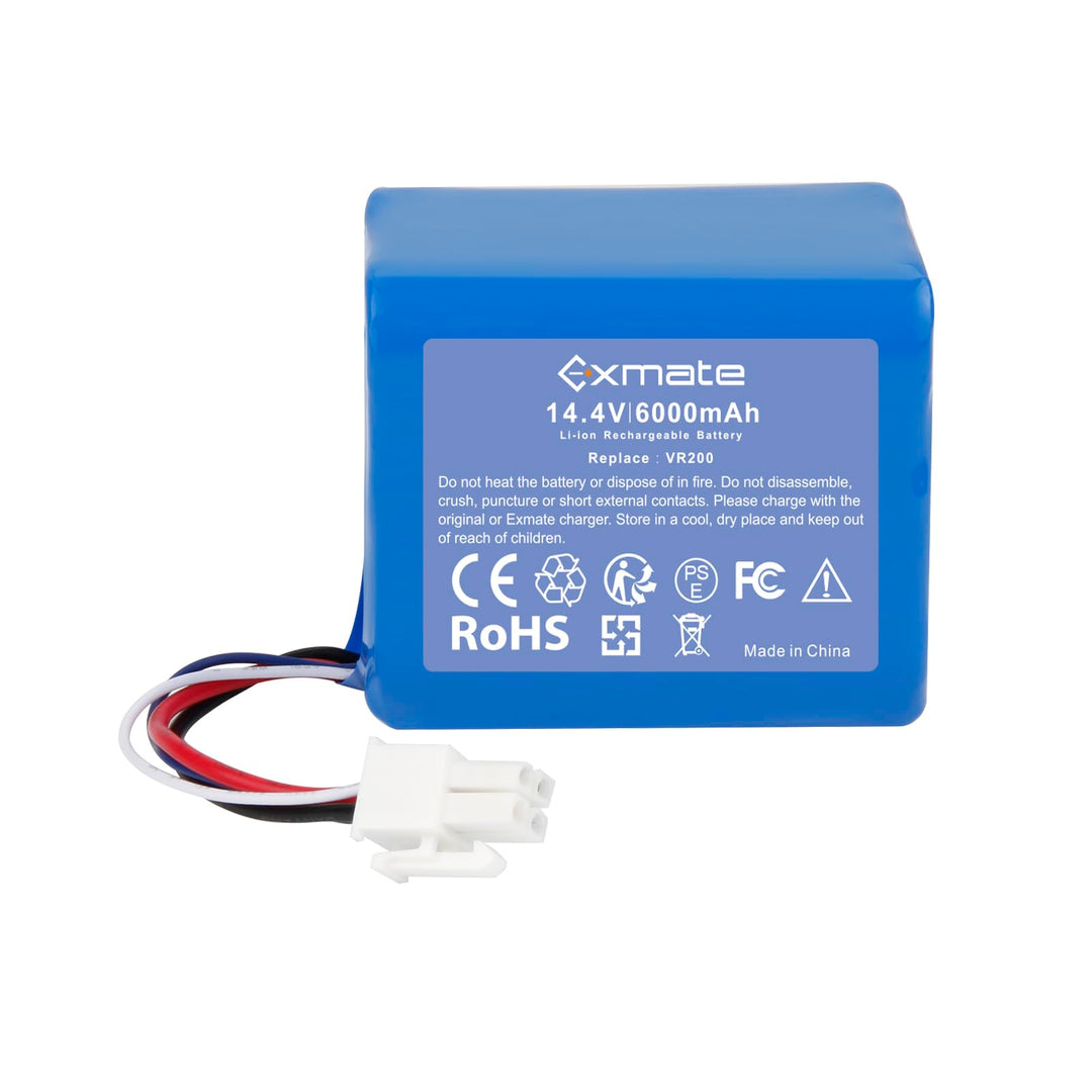 Exmate 14,4V 6000mAh Li-Ion Ersatzbatterien für Vorwerk Kobold VR200 Staubsauger Home Cleaner Heimro