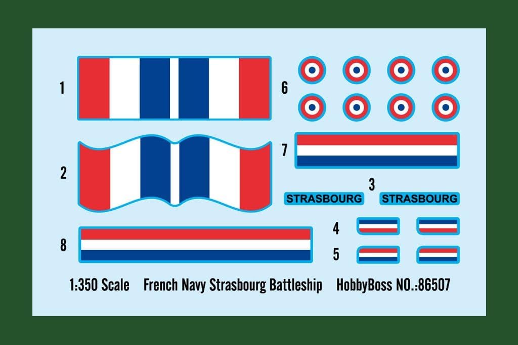 Hobby Boss 086507 French, Navy 1/350 FS Strasbourg, Small