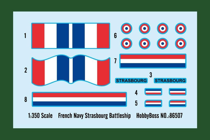 Hobby Boss 086507 French, Navy 1/350 FS Strasbourg, Small