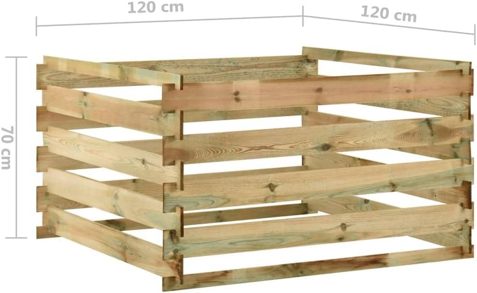 Generisch Lattenkomposter 120x120x70 cm Kiefernholz Impregniert,Heim &amp; Garten,Rasen &amp; Garten,Gartenp