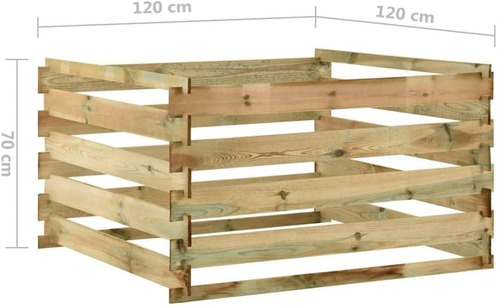 Generisch Lattenkomposter 120x120x70 cm Kiefernholz Impregniert,Heim &amp; Garten,Rasen &amp; Garten,Gartenp