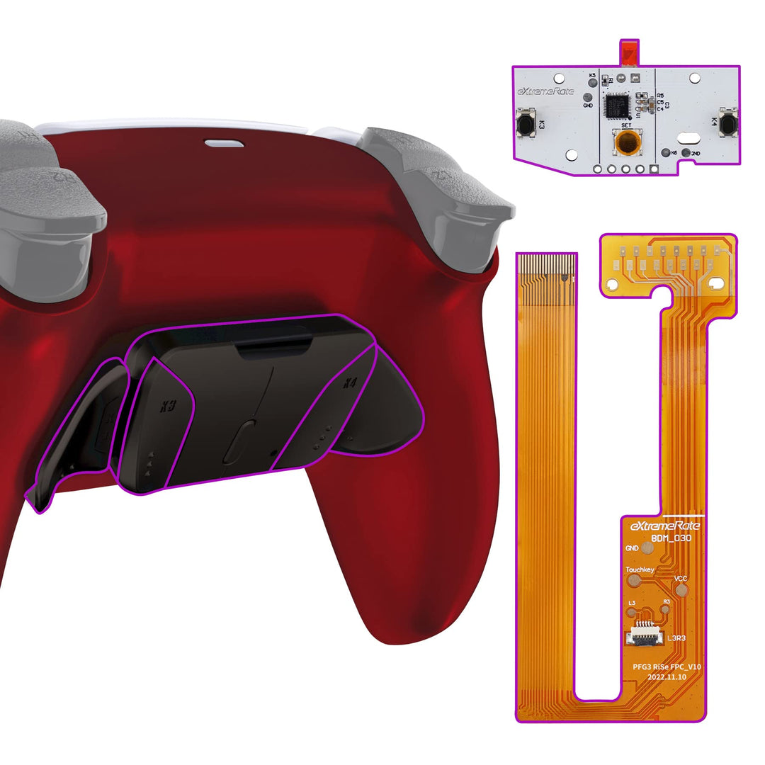 eXtremeRate Programmierbar RISE4 Remap Kit für ps5 Controller BDM-030/040,Real Metal Buttons(RMB) Re