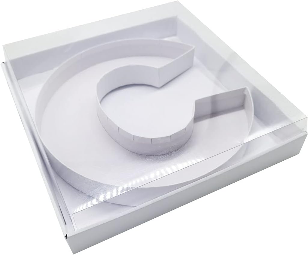 WENPACK Pappmaché, dekorativ, Erdbeeren, befüllbar, mit transparentem Deckel, 30,5 cm, Weiss Weiss C