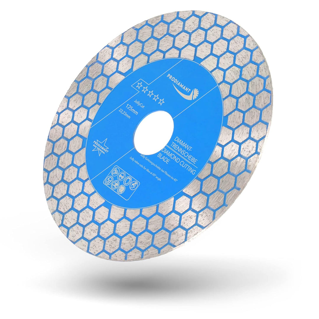 PRODIAMANT Diamant Fliesenscheibe 125mm für Jolly-Schnitte - Diamanttrennscheibe 125 mm x 22,23 mm f