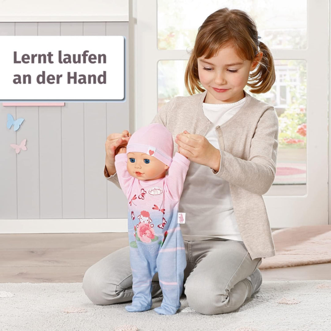 Zapf Creation 706688 Baby Annabell Lilly lernt laufen 43cm- Krabbel- und Lauflernpuppe mit Soundfunk