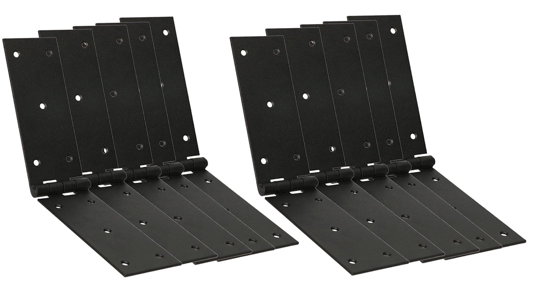 KOTARBAU® 10er Set Türscharnier Kistenband Möbelscharnier 250x50 mm Gerollt Schwarz 250x50 mm 10er S