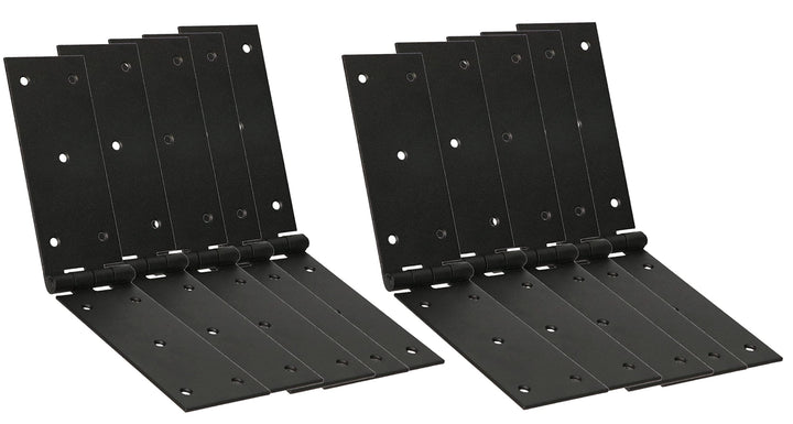KOTARBAU® 10er Set Türscharnier Kistenband Möbelscharnier 250x50 mm Gerollt Schwarz 250x50 mm 10er S