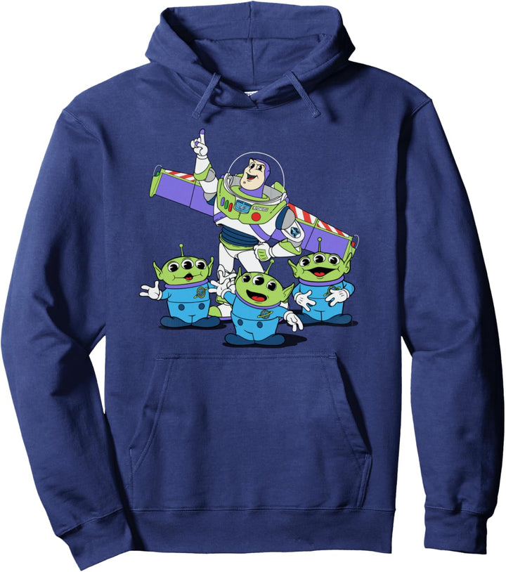 Disney Pixar Toy Story Buzz And Aliens Vintage Poster Pullover Hoodie