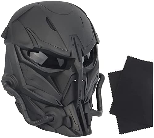 Airsoft-Maske Schädel Taktische Vollgesichtsmaske, Mit PC-Linse Anti-Aufprall-Dual-Modus-Tragedesign