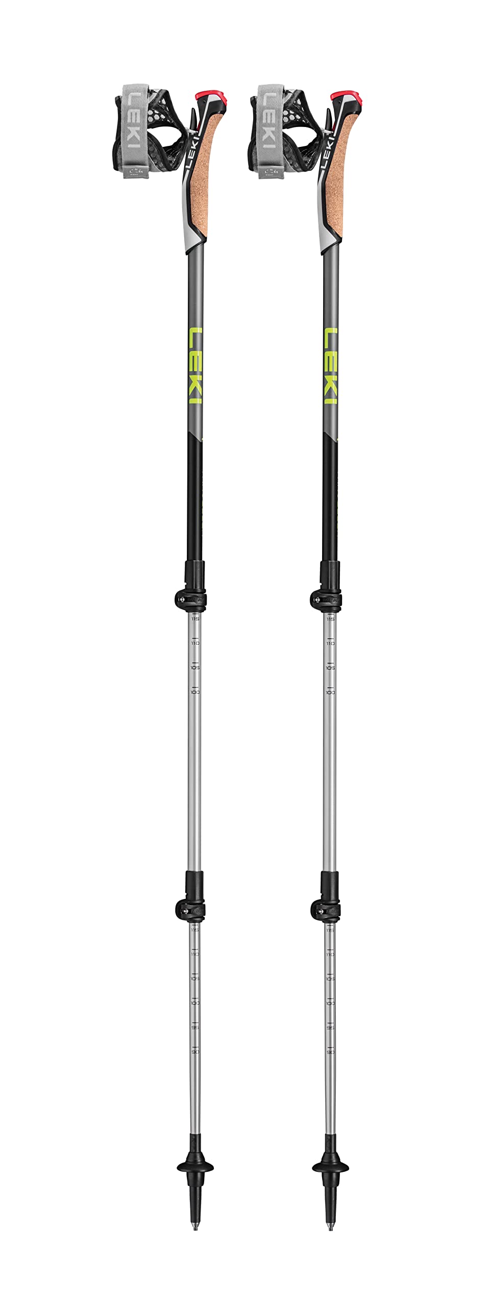 LEKI Passion Stöcke 90-130cm black-silvergray-neonyellow, 90-130cm black-silvergray-neonyellow