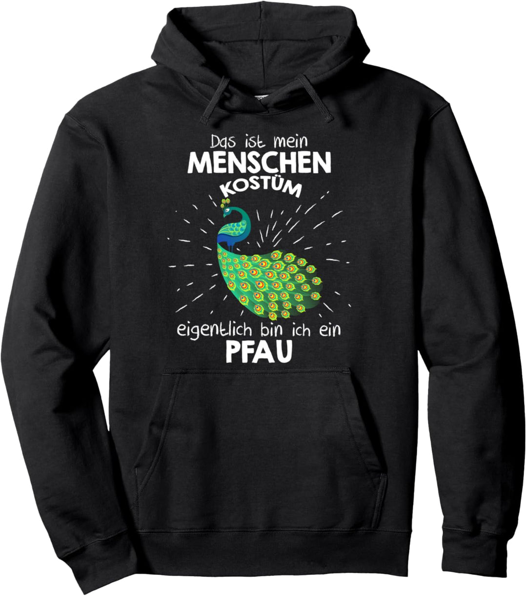 Mein Menschen Kostüm Bin ich ein Pfau, Halloween Outfit Pullover Hoodie
