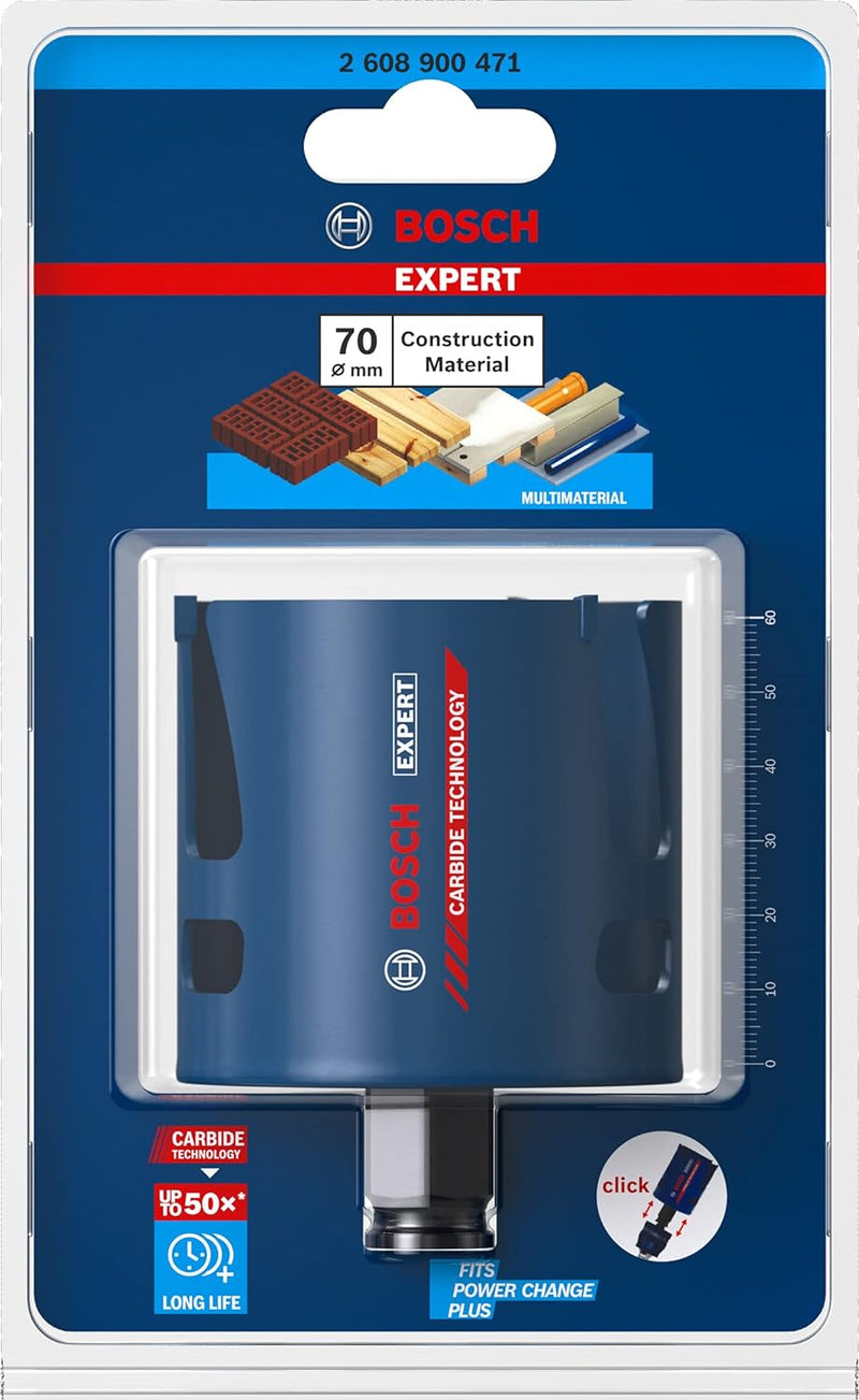 Bosch Accessories 1x Expert Construction Material Lochsäge (für Weichholz, Ø 70 mm, Zubehör Schlagbo