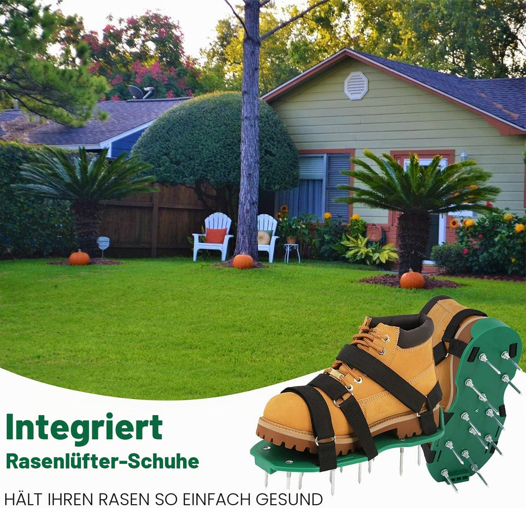 Rasenlüfter Schuhe, Nagelschuhe mit Klettverschluss Aerifizierer für Rasen mit Kostenlose Installati