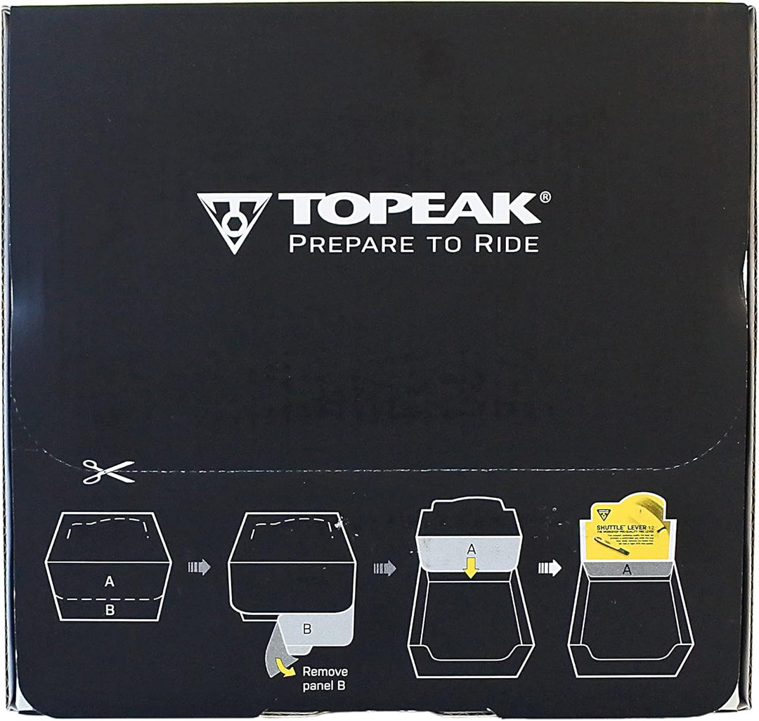Topeak Shuttle Hebel 1.2-Counter Display Box (25 Stück) Reifendemontage Erwachsene, Unisex, Schwarz,