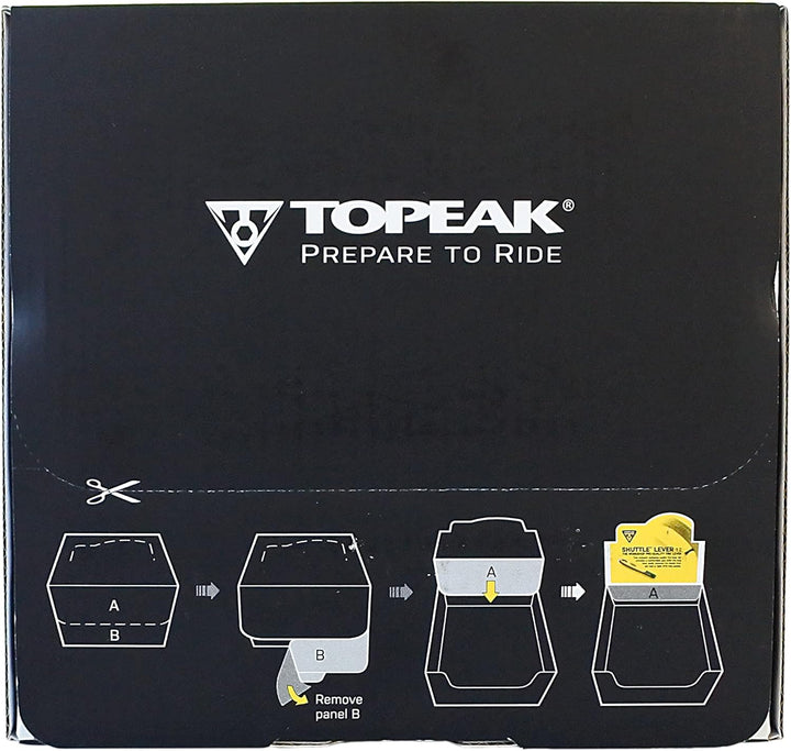 Topeak Shuttle Hebel 1.2-Counter Display Box (25 Stück) Reifendemontage Erwachsene, Unisex, Schwarz,