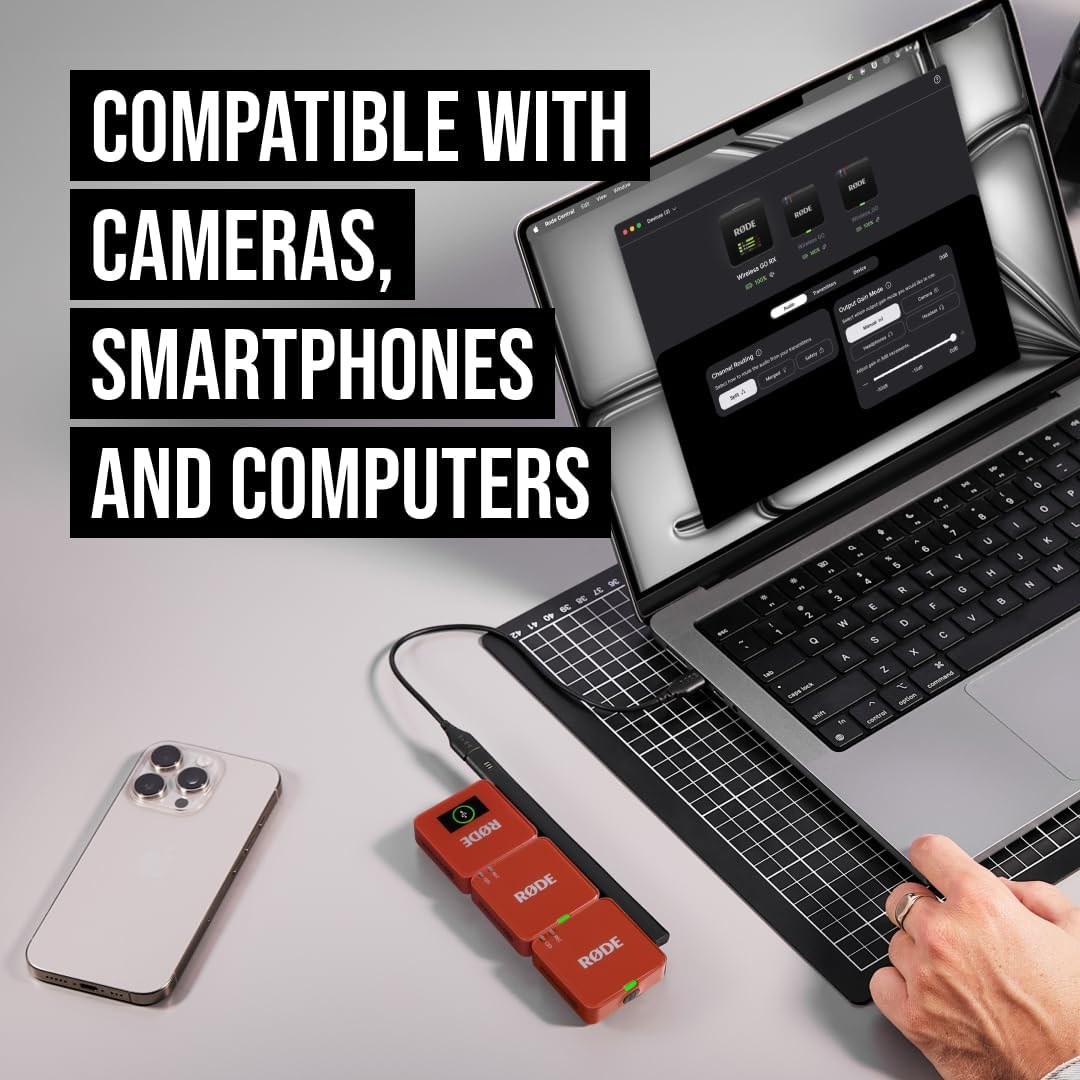 RØDE Wireless GO (Gen 3) – Kompakter kabelloser Mikrofon – Kristallklarer Klang, 32-Bit Float Aufnah