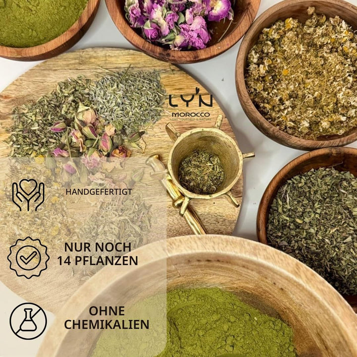 Ly'n Morocco TABRIMA SAHRAOUIA NILA und Weihrauch männlich Körpermaske Exfoliant für Knie, Ellbogen,