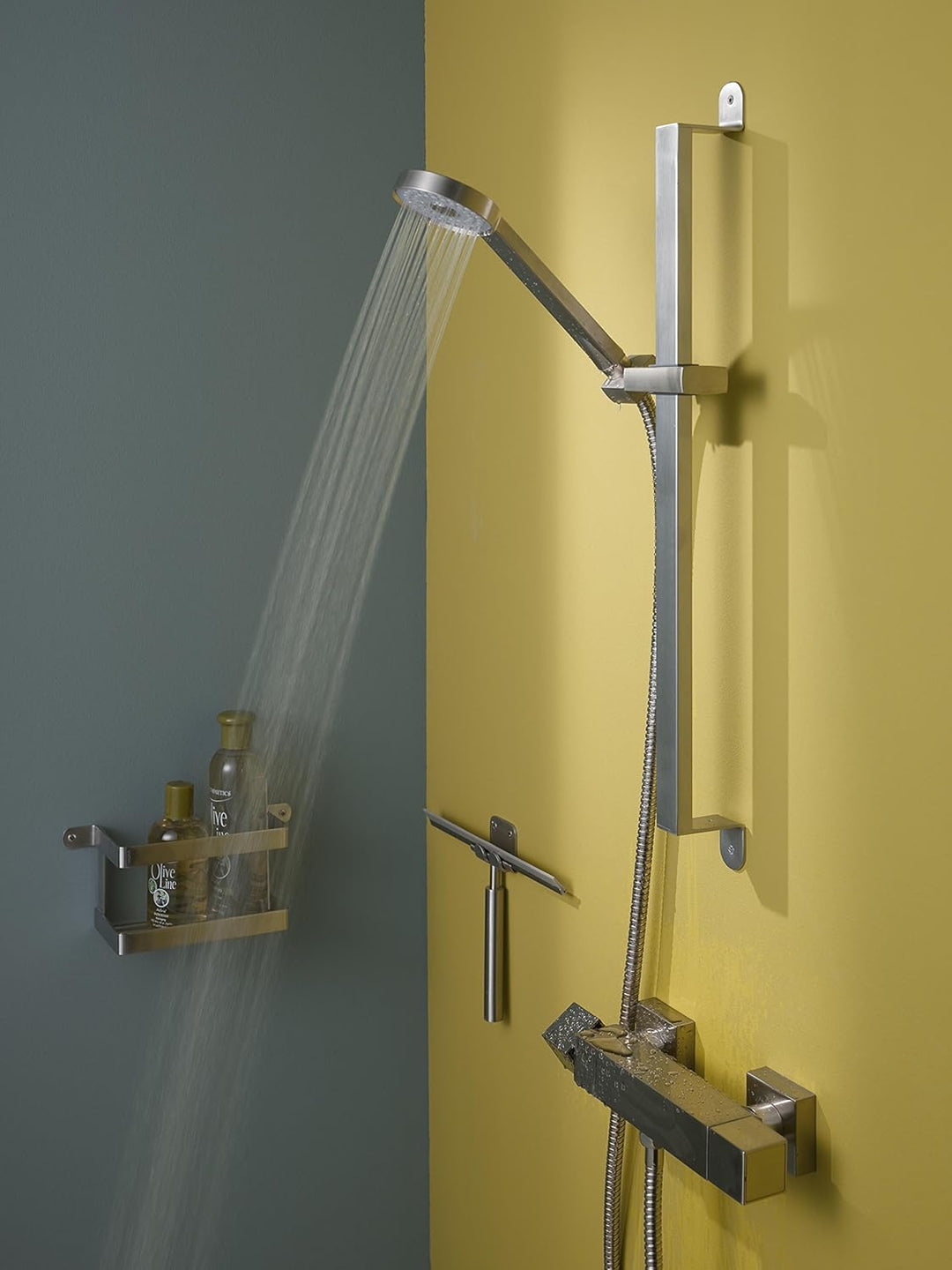 Haceka, IXI, Dusch und Bad Zubehör, Duschstangenset, Dusche, Rostfrei Stahl, 1137913 Gebürstet Dusch