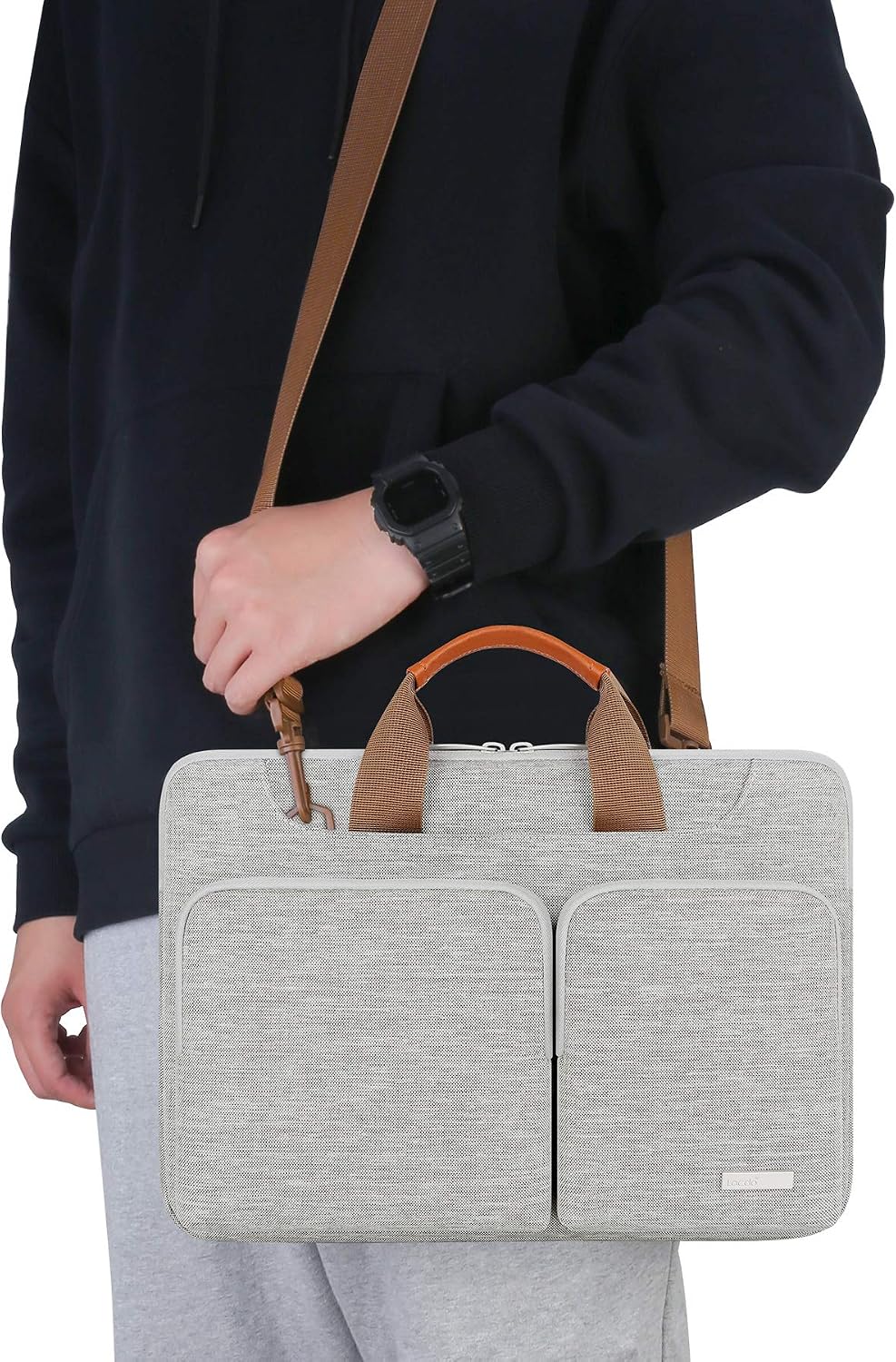 Lacdo 360° Rundumschutz Laptop Schultertasche Hülle für 14 Zoll Neu MacBook Pro M3 Pro Max / M3 / M2