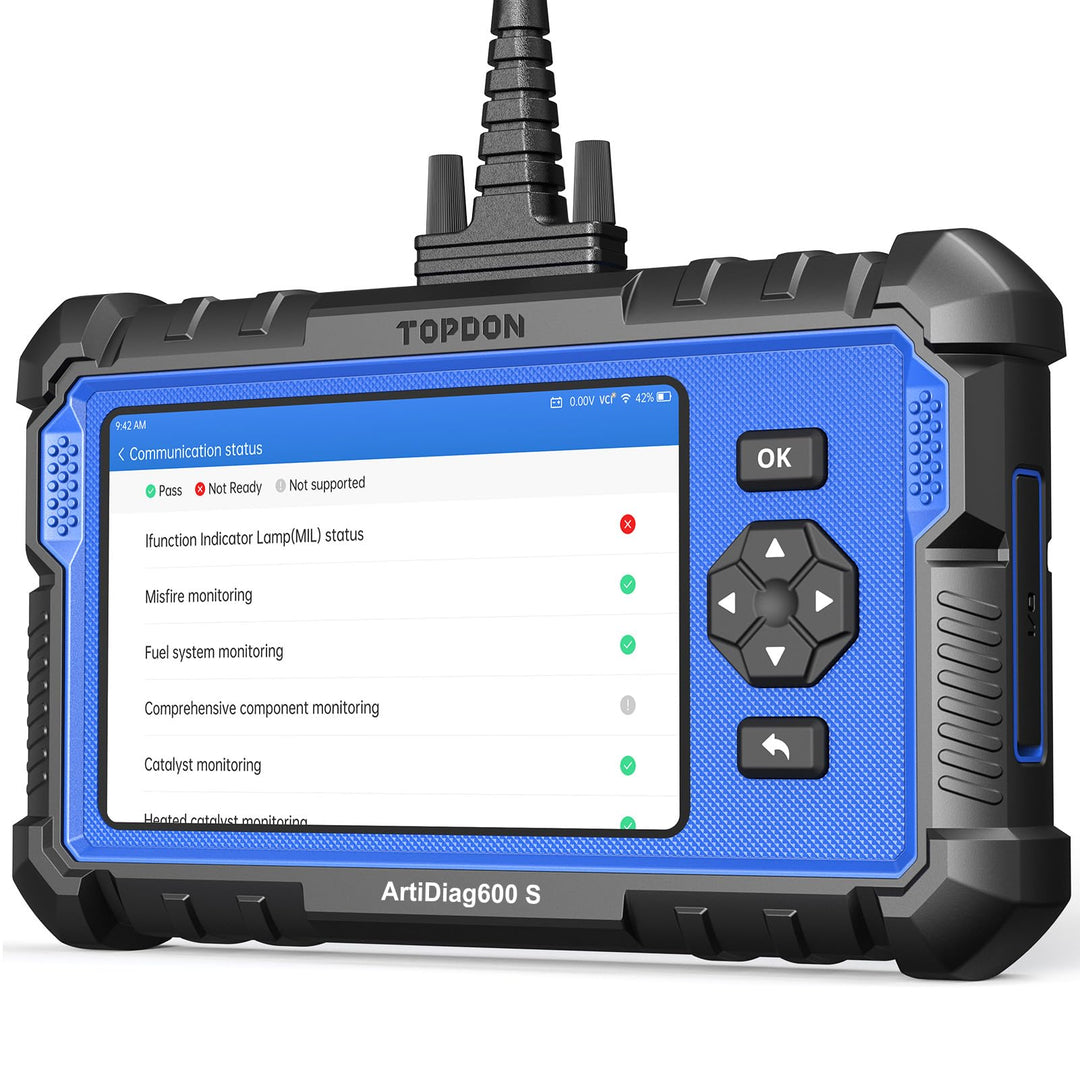 TOPDON AD600S OBD2 Diagnosegerät,8 Reset-Services für Öl,BMS,ABS,SAS,elektrische Parkbremse,Russpart