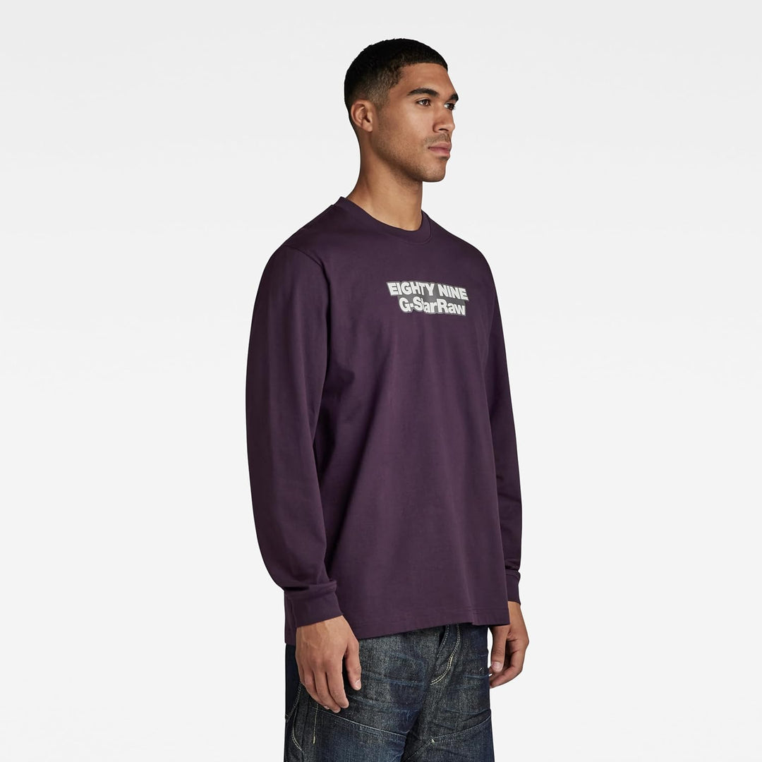G-STAR RAW Herren Eighty Nine Graphic Loose T-Shirt L Purpur (Lt Maze D23886-c336-8880), L Purpur (L