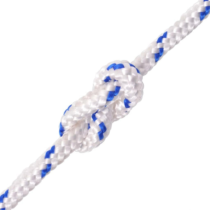 vidaXL Bootsseil Polypropylen 12mm 250m Weiss Ankerleine Festmacher Tauwerk