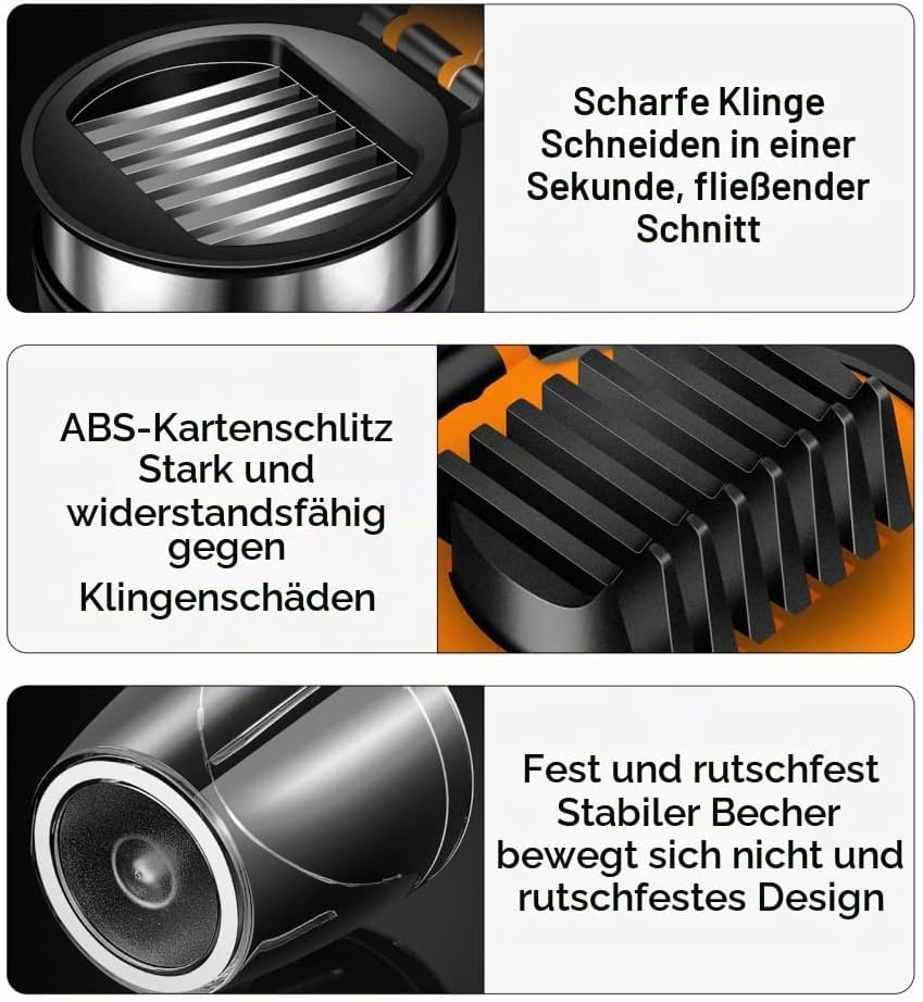 Obstschneider, Bananenschneider Obst Cutter, Eier-/Bananen-/Trauben-/Pilz-/Kiwi Zerkleinerer mit Ant