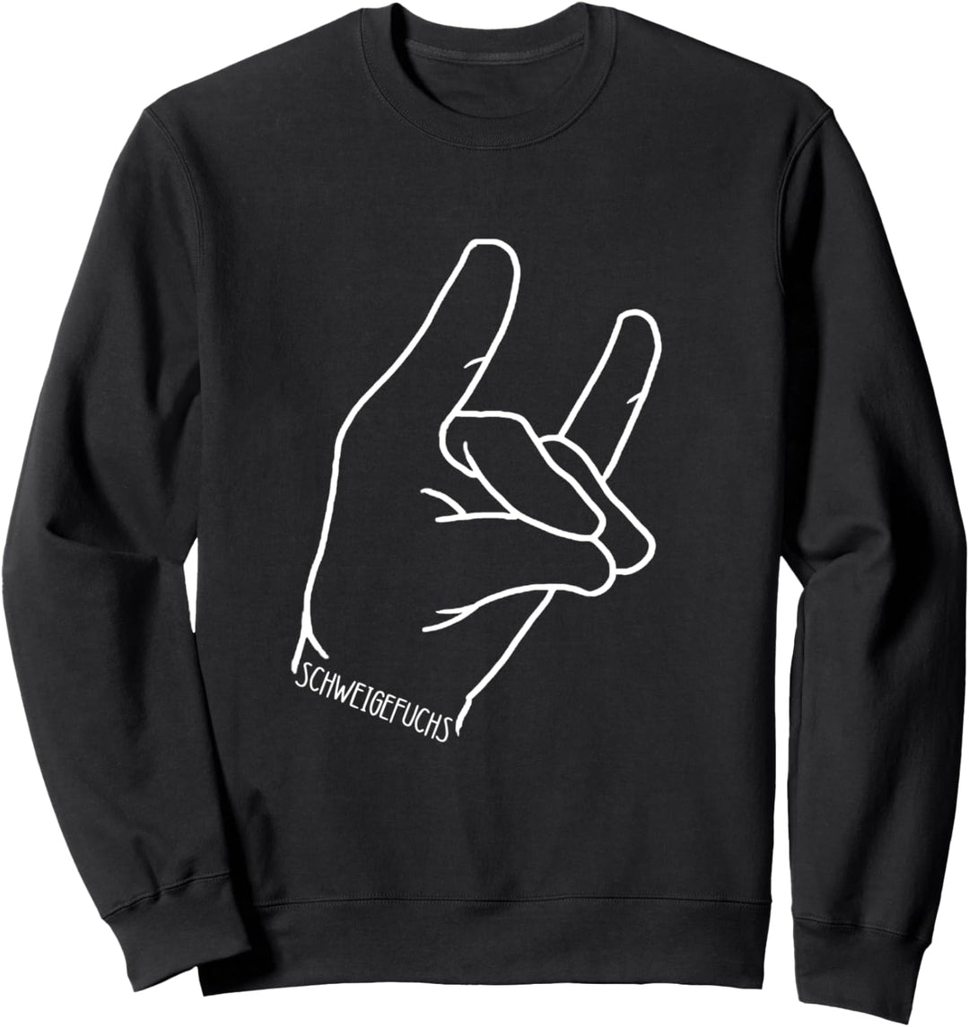 Schweigefuchs Zeichensprache Flüsterfuchs Pädagogik Lehrer Sweatshirt