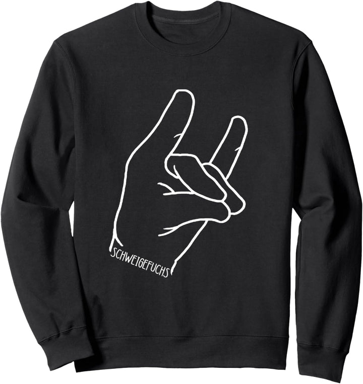 Schweigefuchs Zeichensprache Flüsterfuchs Pädagogik Lehrer Sweatshirt