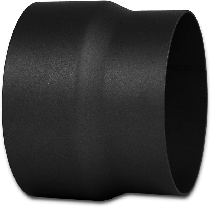 LANZZAS Ofenrohr Reduzierung von 160 mm auf 150 mm, Farbe: schwarz-metallic (im Durchmesser Ø 150 mm