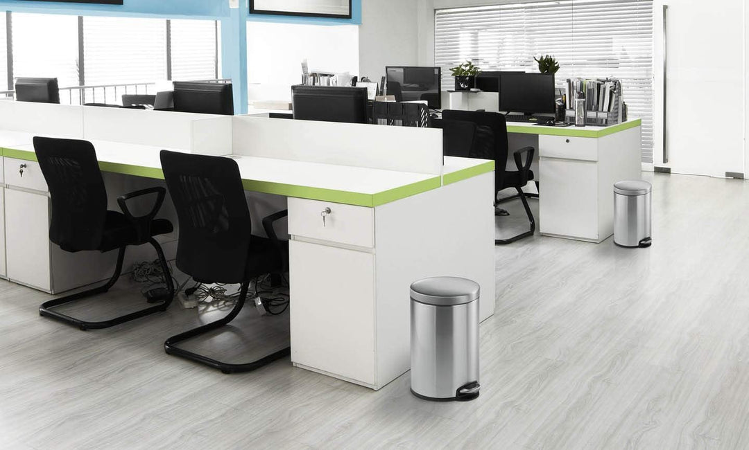 Durable Treteimer Edelstahl rund 12, mit Absenkautomatik und herausnehmbaren Inneneimer 12 L, 1 Stüc
