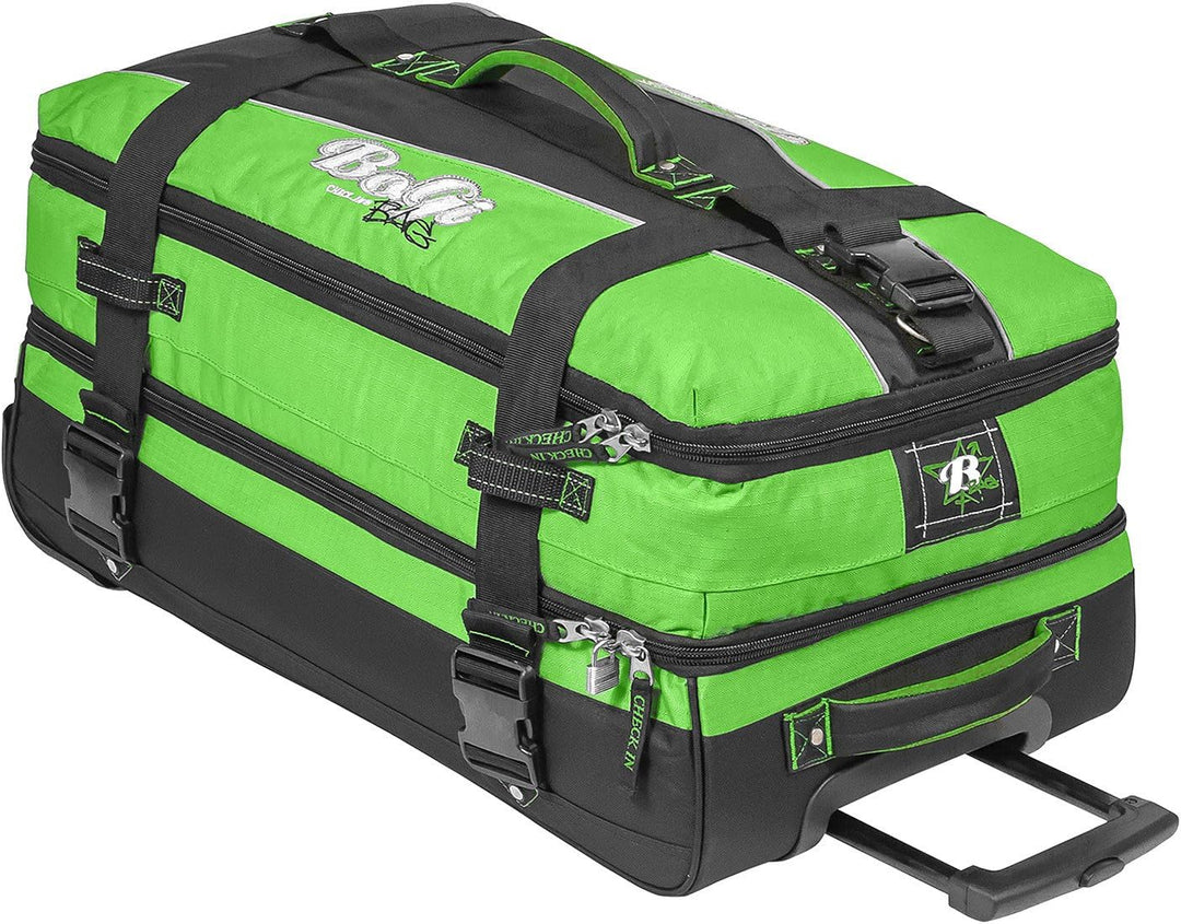 BoGi Bag Reisetrolley Koffer Schwarz Grün L, Schwarz Grün L