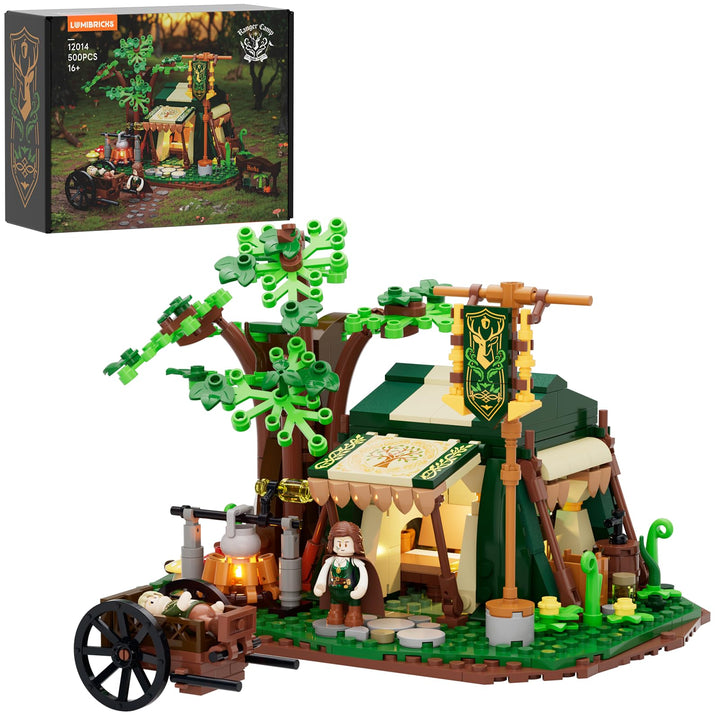 Lumibricks Mittelalterliches Herbal Healing Camp Beleuchtetes Bausteinset, 500 Teile, modulares Lage