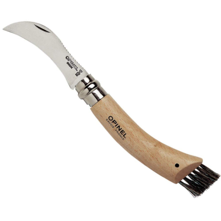 Opinel Pilzmesser, Sandvik-Stahl, Buchenholz, Wildschweinborsten