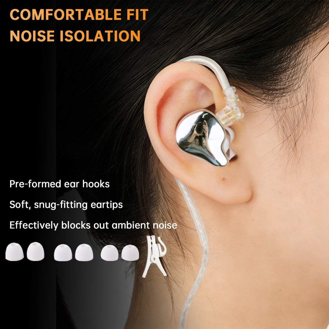 IEM Kopfhörer mit Kabel und Mikrofon, 3.5mm in Ear Wired Earphones | Dual Magnet, hi-res, hifi, abne