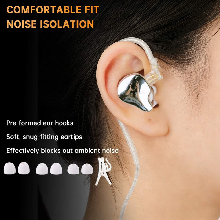 IEM Kopfhörer mit Kabel und Mikrofon, 3.5mm in Ear Wired Earphones | Dual Magnet, hi-res, hifi, abne