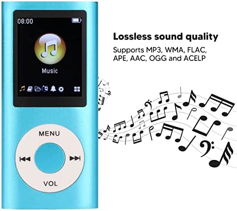 MP3-Player/MP4-Player, MP4-Musikplayer Unterstützt Bis zu 64 GB TF-Karte, Digitaler 1,8-Zoll-LCD-Bil