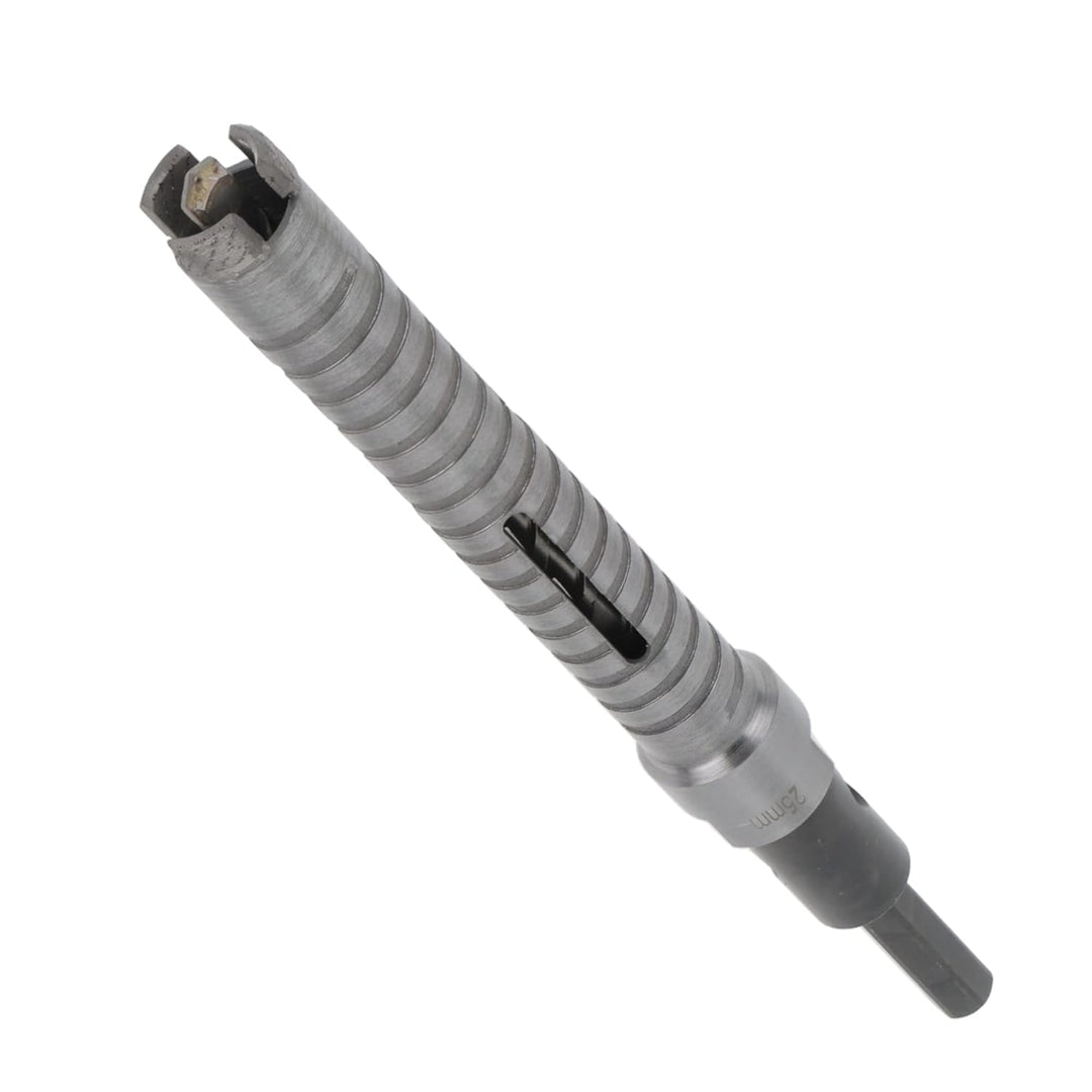 PRODIAMANT Diamant Bohrkrone ø 25mm Nutzlänge 150mm mit 6-Kant Adapter lasergeschweisst für trocken
